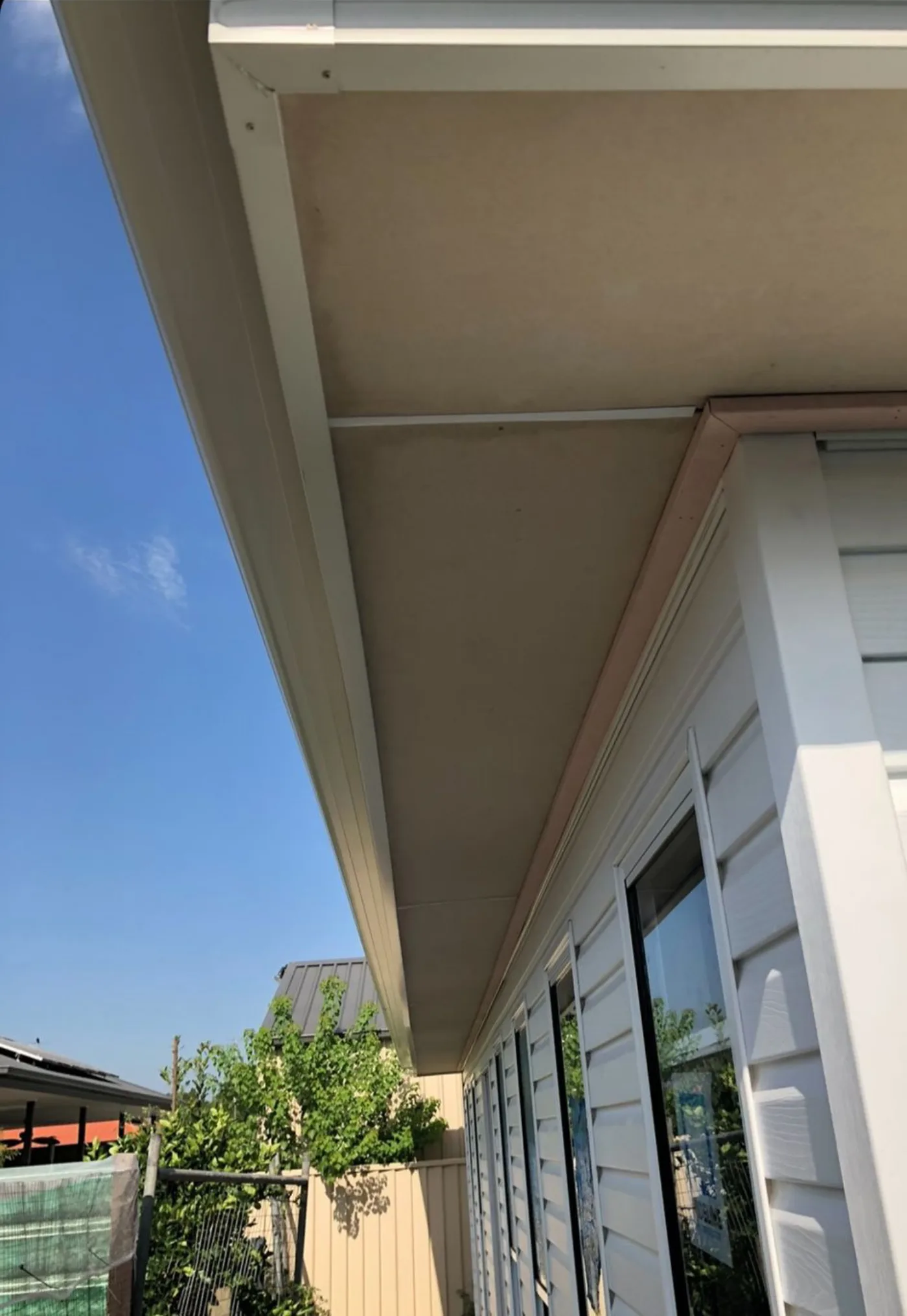 New eaves, fascia and soffit lining on a weatherboard home